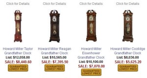 Howard Miller Presidential Collection Grandfather Clocks